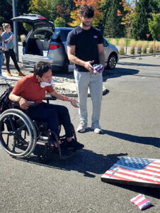 AccessAbility Day at Push to Walk Playing Cornhole